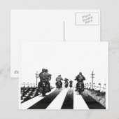 GEBOREN, WILD B&W ZU SEIN POSTKARTE (Vorne/Hinten)
