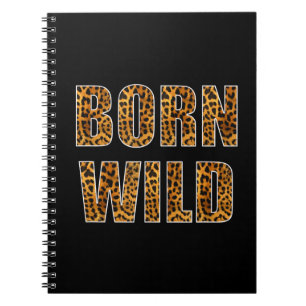 Geboren Wild Cheetah Tiger Lion Animal Print Leopa Notizblock