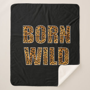 Geboren Wild Cheetah Tiger Lion Animal Print Leopa Sherpadecke