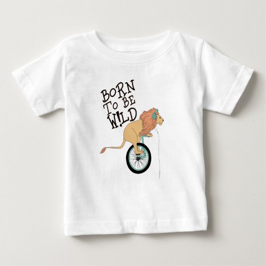 Geboren, Wild Löwe zu sein Baby T-shirt (Vorderseite)