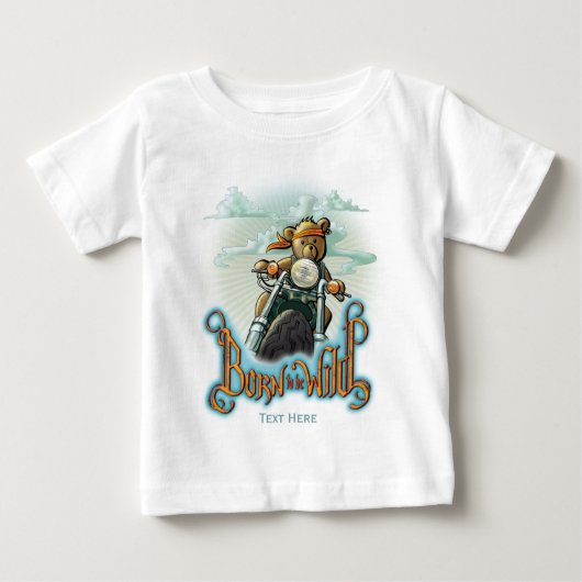 Geboren, wild zu sein baby t-shirt (Vorderseite)