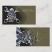 Geboren, wild zu sein, Motorradschlüssel + Schädel Visitenkarte (Vorne/Hinten)