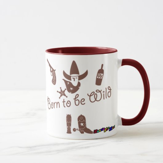 Geboren, wild zu sein - rustikale Tasse (Rechts)