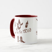 Geboren, wild zu sein - rustikale Tasse (Vorderseite Links)