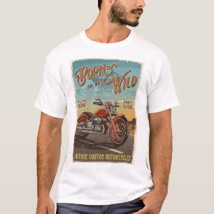 Geboren, wilde Motorrad-T - Shirt-Reiter zu sein T-Shirt