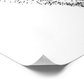 Geboren, Wilder Schwarze und Weiße Wolf Motivieren Poster (Ecke)