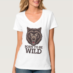 Geboren, Wilder Wolf zu sein: Ungezähmter Alpha-Ge T-Shirt