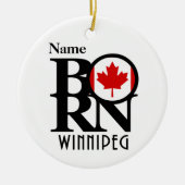 GEBOREN Winnipeg Keramik Ornament (Vorne)