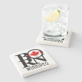 GEBOREN Winnipeg Steinuntersetzer (Seitenansicht)