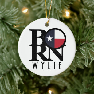 GEBOREN Wylie Texas Keramik Ornament