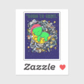 geboren zu Alien im Orbit schlafend Aufkleber (Blatt)