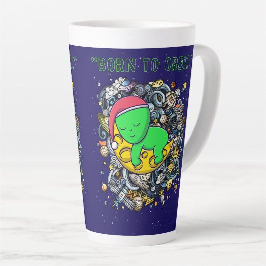geboren zu Alien im Orbit schlafend Milchtasse (Rechte Ecke)