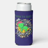 geboren zu Alien im Orbit schlafend Selters Dosenkühler (Seltzer Rückseite)