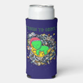 geboren zu Alien im Orbit schlafend Selters Dosenkühler (Seltzer Vorderseite)