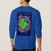 geboren zu Alien im Orbit schlafend Sweatshirt (Rückseite)