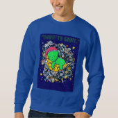 geboren zu Alien im Orbit schlafend Sweatshirt (Vorderseite)