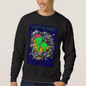 geboren zu Alien im Orbit schlafend Sweatshirt (Vorderseite)