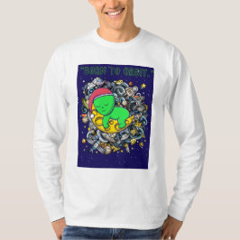 geboren zu Alien im Orbit schlafend T-Shirt