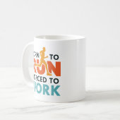 Geboren zu arbeiten kaffeetasse (Vorderseite Links)