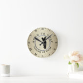 Geboren zu arbeiten runde wanduhr (Zuhause)