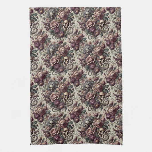 Geboren zu blühen - Gotisch Viktorianisch Geschirrtuch (Vertikal)