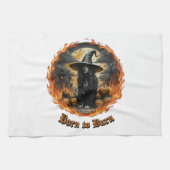 Geboren zu Burn Hexenküche Handtuchdesign Geschirrtuch (Horizontal)