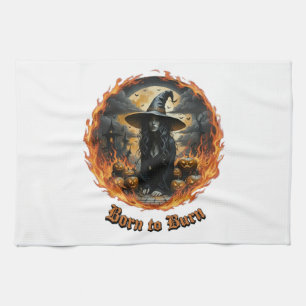Geboren zu Burn Hexenküche Handtuchdesign Geschirrtuch