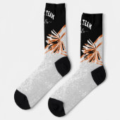 Geboren zu Chef / Tanz - Orangefarbene Socken (Linkes Detail)