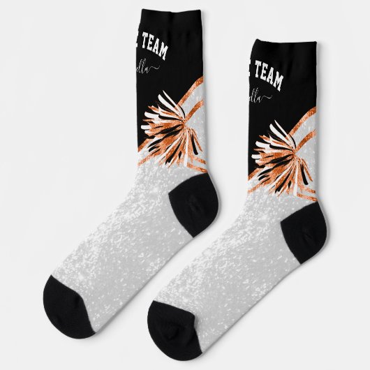 Geboren zu Chef / Tanz - Orangefarbene Socken (Linkes Detail)