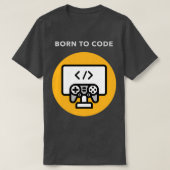 geboren zu Code 4 T-Shirt (Design vorne)