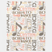 Geboren zu Dance Brown ID277 Fleecedecke (Vorderseite)