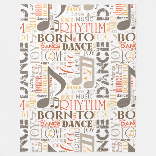 Geboren zu Dance Brown ID277 Fleecedecke (Vorderseite)