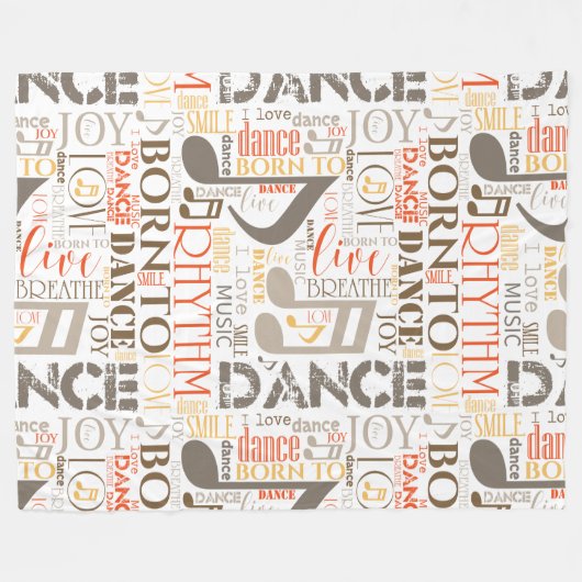 Geboren zu Dance Brown ID277 Fleecedecke (Vorderseite (Horizontal))