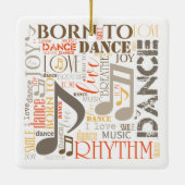 Geboren zu Dance Brown ID277 Keramikornament (Rückseite)