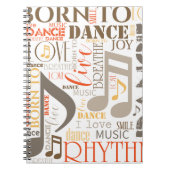 Geboren zu Dance Brown ID277 Notizblock (Vorderseite)
