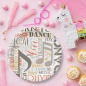 Geboren zu Dance Brown ID277 Pappteller (Party)