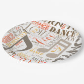 Geboren zu Dance Brown ID277 Pappteller (Schrägansicht)