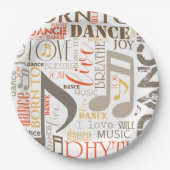 Geboren zu Dance Brown ID277 Pappteller (Vorderseite)