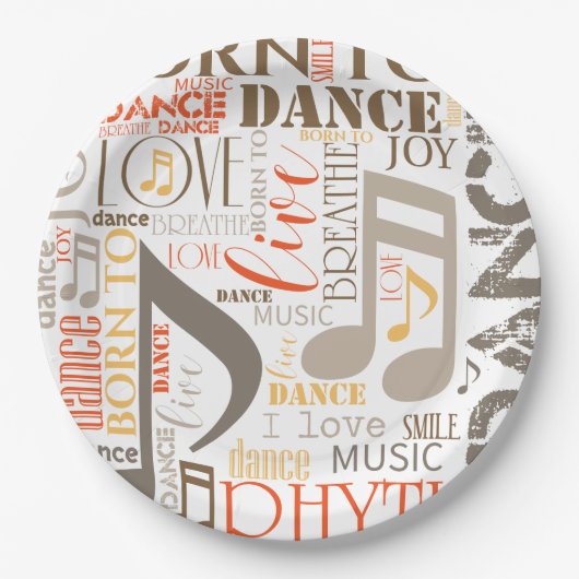 Geboren zu Dance Brown ID277 Pappteller (Vorderseite)