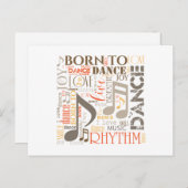 Geboren zu Dance Brown ID277 Postkarte (Vorne/Hinten)