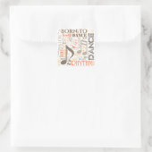 Geboren zu Dance Brown ID277 Quadratischer Aufkleber (Tasche)