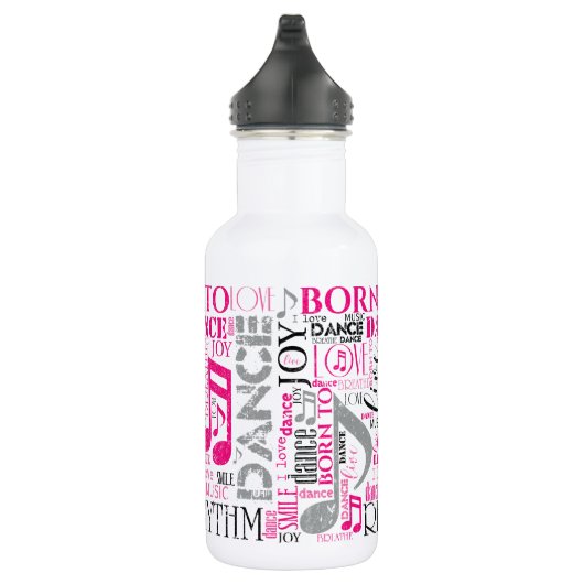 Geboren zu Dance Pink Gray ID277 Trinkflasche (Rechts)