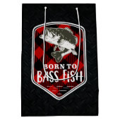 Geboren zu das Baby-Duschen-dem Fischen der Mittlere Geschenktüte (Rückseite)