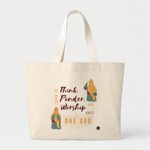 "Geboren zu denken, nachzudenken und einen Gott zu Jumbo Stoffbeutel