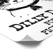 Geboren zu Dilly Dally Funny Cowboy Cat Y2k Meme Poster (Ecke)