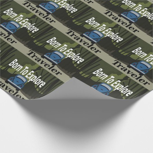 Geboren zu entdecken Road Trip Geschenkpapier (Ecke)