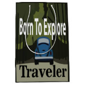 Geboren zu entdecken Road Trip Mittlere Geschenktüte (Vorderseite)