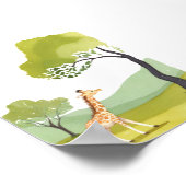 Geboren zu erkunden | Giraffe Kinderzimmer Wasserf Poster (Ecke)