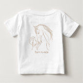"Geboren zu fahren" Baby Horse T - Shirt | Reittie (Rückseite)