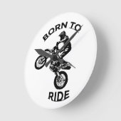 Geboren zu fahren - Motocross Rider Acrylmauer Uhr (Winkel)
